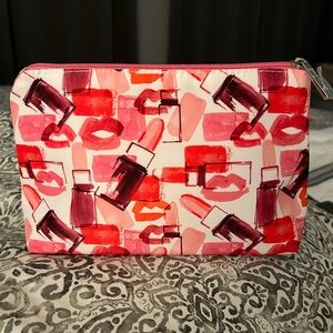 Clinique Red & Pink Lipstick and Lips Cosmetic Bag New